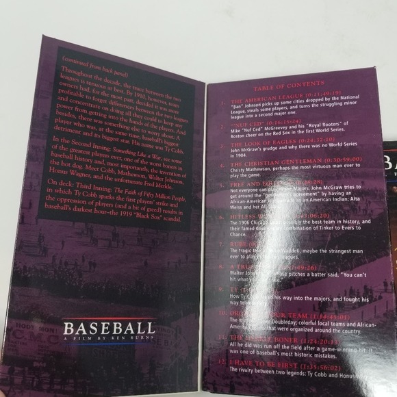 Legendary Ken Burns BASEBALL  9 Inning VHS Box Set Vintage Sports Docu-Series - Picture 8 of 13